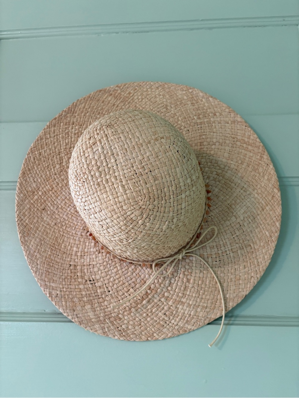 Wide Brim Straw Sun Hat - Natural Beige NWT